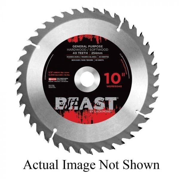 Beast Diamond Saw Blade, ATB General Purpose, 14 Blade Dia, 1 in, 0135 Kerf, 4000 rpm Maximum, Lackmond, Mfr#: WGPB14060